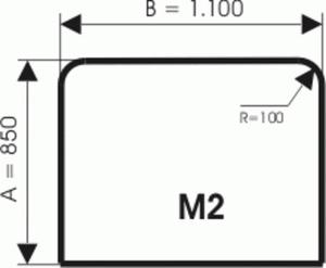 Podstawa szklana pod piec wolnostojcy M2 - 2833271847