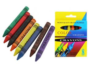 KREDKI WOSKOWE / WIECOWE GRUBE 8 KOLORW KREDKI WOSKOWE crayons 8 szt - 2861552321