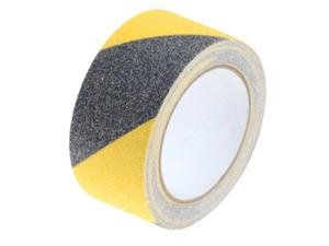 TAMA OCHRONNA ANTYPOLIZGOWA 2,5CMX5M CZARNO-ӣTA ANTI-SLIP PROTECTIVE TAPE 2,5CMX5M BLACK-YELLOW - 2871637758