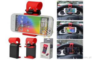 UCHWYT SAMOCHODOWY NA KIEROWNIC TELEFON Smarfon CAR STEERING WHEEL PHONE Smarfon - 2873354809