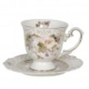 Filianka w Kwiaty Porcelanowa z Podstawk F Clayre & Eef - 2872622677