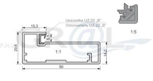 Uszczelka UZ-1 do frontw do mebli Zobal - 2868853358