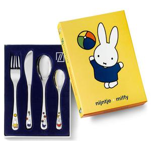 Sztuce dla dzieci z grawerem zestaw Miffy zabawy kolorowy | Rozmiar: 170x180x170x135mm | SKU: ZV6827030 - 2874117704