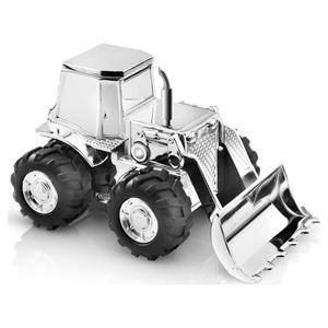 Skarbonka dla dziecka srebrna elegancka na prezent traktor | Rozmiar: 81x138x86 mm | SKU: ZV6299261 - 2868801282