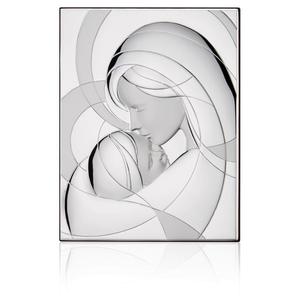 Obraz Matki Boskiej z Dziecitkiem srebrny | Rozmiar: 11x14 cm | SKU: CM453139 - 2874590226