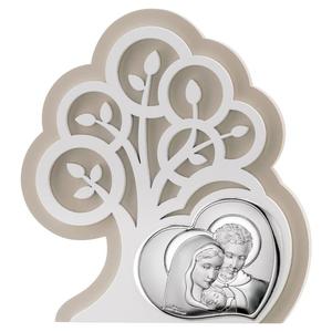Obrazek srebrny wita Rodzina na panelu Drzewko ycia lub komunia | Rozmiar: 14x15.5 cm | SKU: VL81404/1L - 2871484911