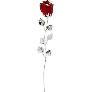 Dua posrebrzana czerwona ra wieczny kwiat grawer | Rozmiar: 33 cm | SKU: BG2058R - 2873251429