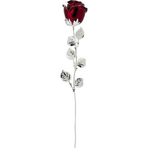 Dua posrebrzana bordowa ra wieczny kwiat grawer | Rozmiar: 33 cm | SKU: BG2058S - 2874987782