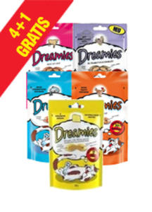 DREAMIES ZESTAW PRZYSMAKW DLA KOTA 4+1 gratis - 2858259289