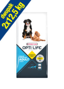 VERSELE-LAGA OPTI LIFE ADULT LIGHT MEDIUM & MAXI 2x12,5 kg - 2856154919