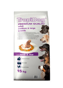 TROPIDOG PREMIUM ADULT MEDIUM & LARGE JAGNICINA I RY 15 kg - 2856154789