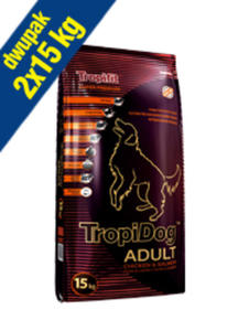 TROPIDOG SUPER PREMIUM ADULT MEDIUM / LARGE KURCZAK I OSO 2x15 kg - 2856154842