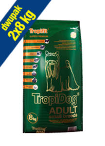 TROPIDOG SUPER PREMIUM ADULT SMALL JAGNICINA, OSO I RY 2x8 kg - 2857460397