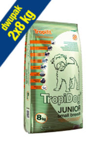 TROPIDOG SUPER PREMIUM JUNIOR SMALL JAGNICINA, OSO I JAJKA dostpne do wyczerpania zapasw 2x8 kg - 2856154833