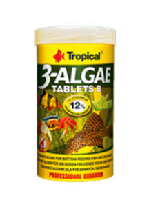 TROPICAL 3-ALGAE TABLETS B POKARM DLA RYB 200 tabletek - 2857460536