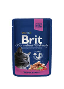 BRIT PREMIUM CAT KARMA DLA KOTA - z ososiem i pstrgiem 100 g - 2857855665