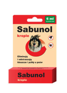 SABUNOL KROPLE PRZECIW PCHOM I KLESZCZOM DLA PSA 6 ml - 2847761385