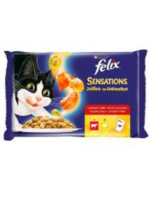 FELIX SENSATIONS KARMA DLA KOTA wiejskie smaki w galaretce 4x100 g - 2850628033