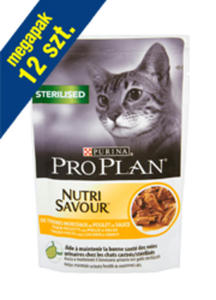 PRO PLAN CAT NUTRISAVOUR STERILISED Z KURCZAKIEM 12x85 g - 2857032059