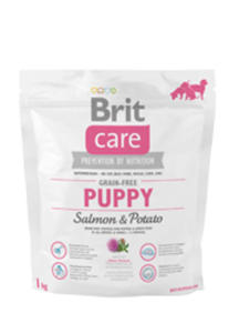 BRIT CARE GRAIN FREE PUPPY SALMON & POTATO dostpne do wyczerpania zapasw 1 kg - 2850368716