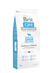 BRIT CARE GRAIN FREE JUNIOR LARGE SALMON & POTATO dostpne do wyczerpania zapasw 12 kg - 2847028256