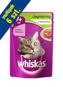 WHISKAS SENIOR Z JAGNIECIN W GALARETCE 6x100 g - 2849240675