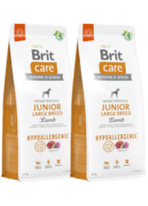 BRIT CARE HYPOALLERGENIC JUNIOR LARGE LAMB KARMA DLA SZCZENIAKA 2x12 kg - 2851956210