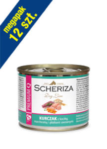 SCHERIZA ADULT KURCZAK Z KACZK, MARCHEWK I PATKAMI OWSIANYMI 12x200 g - 2858001186