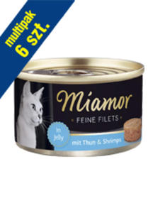 MIAMOR FEINE FILETS FILETY Z TUCZYKA I KREWETKI 6x100 g - 2852569786