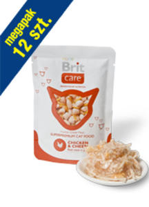 BRIT CARE CAT POUCH CHICKEN & CHEESE 12x80 g - 2850368889