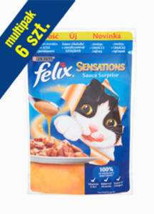 FELIX SENSATIONS Z OSOSIEM MORSKIM I POMIDORAMI W SOSIE 6x100 g - 2850925093