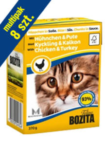 BOZITA FELINE KARMA DLA KOTA - Z KURCZAKIEM I INDYKIEM 8x370 g - 2857460503