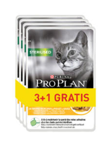 PRO PLAN CAT NUTRISAVOUR STERILISED Z KURCZAKIEM 3+1 gratis - 2848878858