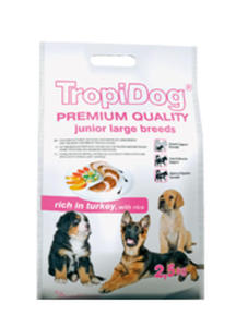 TROPIDOG PREMIUM JUNIOR LARGE INDYK I RY dostpne do wyczerpania zapasw 2,5 kg - 2853745875