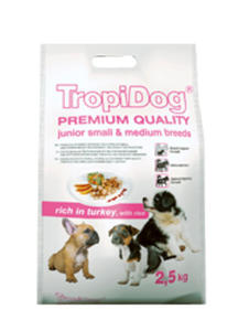 TROPIDOG PREMIUM JUNIOR SMALL/MEDIUM INDYK I RY dostpne do wyczerpania zapasw 2,5 kg - 2833968736