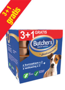 BUTCHERS GASTRONOMIA ZESTAW KARM DLA MAYCH PSW 3+1 GRATIS 4x150 g - 2850213919