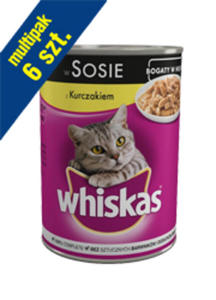 WHISKAS ADULT Z KURCZAKIEM W SOSIE 6x400 g - 2858259341