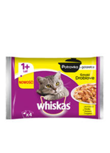 WHISKAS POTRAWKA DLA KOTA - drobiowe smaki w galaretce 4x85 g - 2855963969