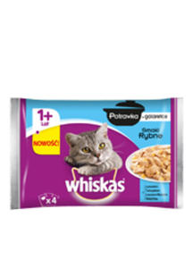 WHISKAS POTRAWKA DLA KOTA - rybne smaki w galaretce 4x85 g - 2857460524