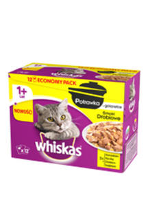 WHISKAS POTRAWKA DLA KOTA - drobiowe smaki w galaretce 12x85 g - 2855963971