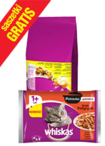 WHISKAS DRY JUNIOR Z KURCZAKIEM 14kg +16saszetek - 2855963985