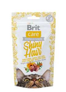 BRIT CARE CAT SNACK SHINY HAIR PRZYSMAK DLA KOTA - na pikn sier 50g - 2857032126