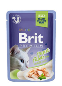 BRIT PREMIUM CAT KARMA DLA KOTA - z pstrgiem w galaretce 6x85 g - 2858001391