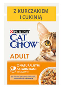 CAT CHOW MOKRA KARMA DLA KOTA - z kurczakiem i cukini 6x85 g - 2864154749