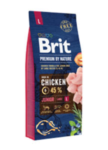 BRIT PREMIUM BY NATURE JUNIOR LARGE KARMA DLA SZCZENIAKA 15 kg - 2860439008