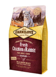 CARNILOVE CAT KARMA DLA WYBREDNEGO KOTA - KURCZAK I KRLIK 400 g - 2863345395