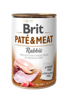 BRIT PATE / MEAT MOKRA KARMA DLA PSA - z krlikiem 400 g - 2860439620