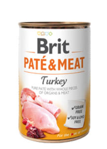 BRIT PATE / MEAT MOKRA KARMA DLA PSA - z indykiem 12x400 g - 2860439471