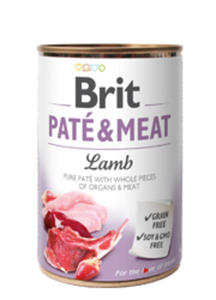 BRIT PATE / MEAT MOKRA KARMA DLA PSA - z jagnicin 6x800 g