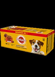 PEDIGREE SASZETKI Z MOKR KARM DLA PSA - zestaw 40x100g - 2860438335